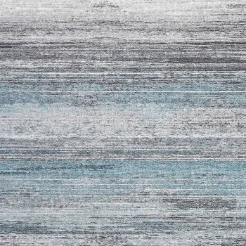 4' X 6' Turquoise and Gray Abstract Stain Resistant Area Rug
