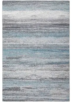 4' X 6' Turquoise and Gray Abstract Stain Resistant Area Rug