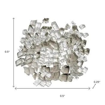 Clear Round Reflective Fire Pit Glass
