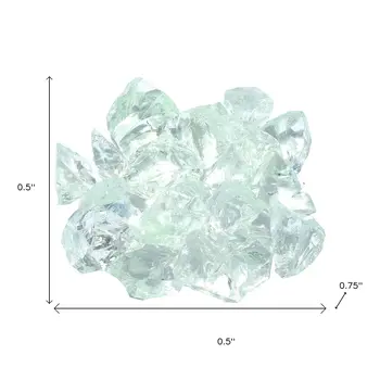 Clear Round Reflective Fire Pit Glass