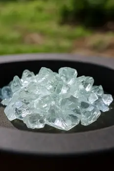 Clear Round Reflective Fire Pit Glass
