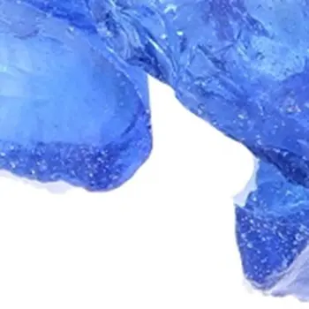 Blue Round Reflective Fire Pit Glass