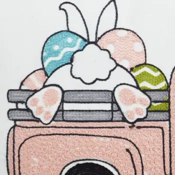 13" X 20" Pink and White Easter Egg Hunt Easter Easter Bunny Throw Pillow