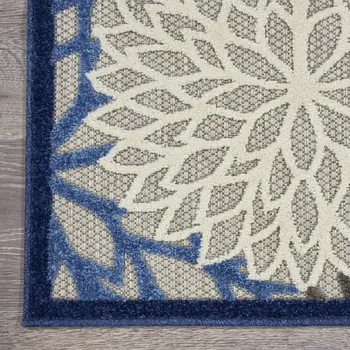3' X 5' Blue Indoor Outdoor Area Rug