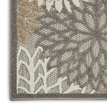 3' X 5' Gray And Ivory Indoor Outdoor Area Rug