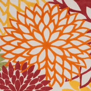 12' X 15' Red And Ivory Indoor Outdoor Area Rug