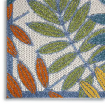 12' Teal Blue Indoor Outdoor Runner Rug