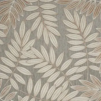10' X 13' Gray And Ivory Indoor Outdoor Area Rug
