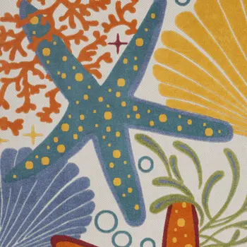12' X 15' Blue And Yellow Indoor Outdoor Area Rug