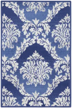 3' X 4' Blue And Yellow Indoor Outdoor Area Rug