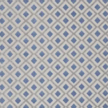 12' X 15' Blue And Grey Gingham Non Skid Indoor Outdoor Area Rug