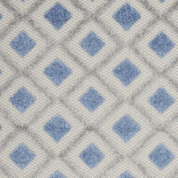 3' X 4' Blue And Gray Indoor Outdoor Area Rug
