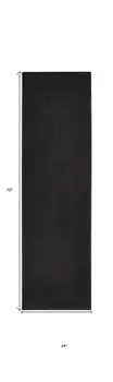 6' Black Indoor Outdoor Runner Rug