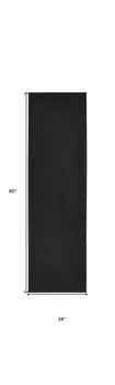 8' Black Indoor Outdoor Runner Rug