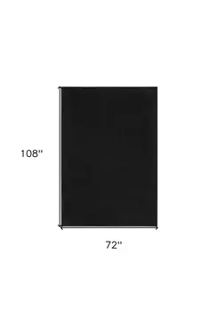 6' X 9' Black Stain Resistant Indoor Outdoor Area Rug