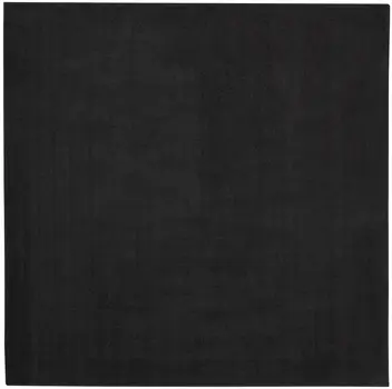 7' Black Square Indoor Outdoor Area Rug