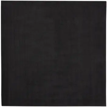 7' Black Square Indoor Outdoor Area Rug