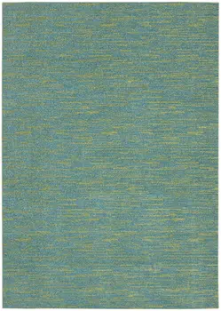 4' X 6' Blue And Green Indoor Outdoor Area Rug