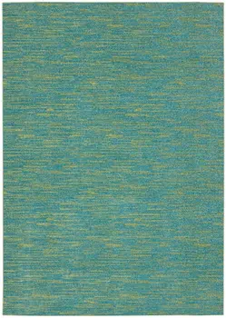6' X 9' Blue And Green Indoor Outdoor Area Rug