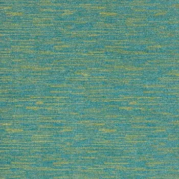 6' X 9' Blue And Green Indoor Outdoor Area Rug