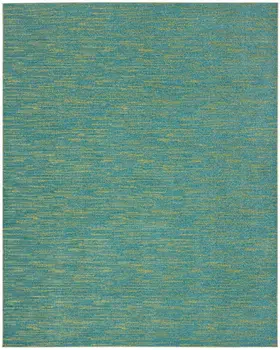7' X 10' Blue And Green Indoor Outdoor Area Rug