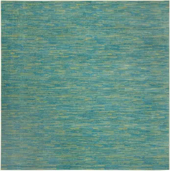 9' Blue And Green Indoor Outdoor Area Rug