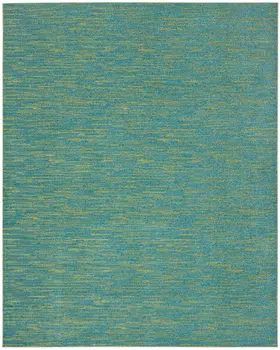 9' X 12' Blue And Green Indoor Outdoor Area Rug