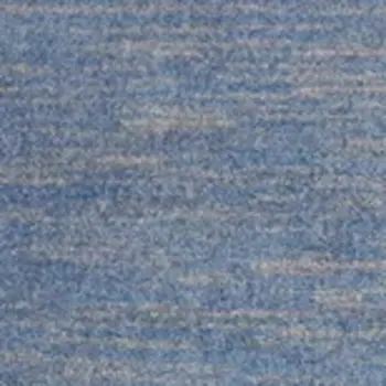 6' Blue And Gray Indoor Outdoor Runner Rug