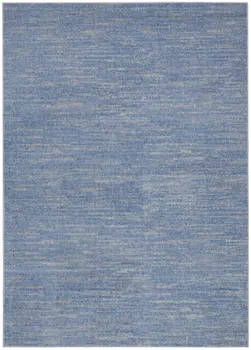 6' X 9' Blue And Gray Indoor Outdoor Area Rug