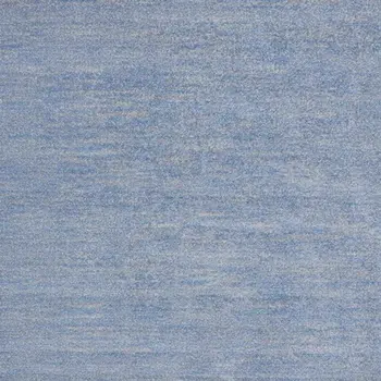 7' Blue And Gray Square Indoor Outdoor Area Rug