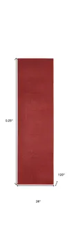 2' X 10' Brick Red Non Skid Indoor Outdoor Runner Rug