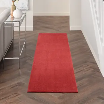 2' X 10' Brick Red Non Skid Indoor Outdoor Runner Rug