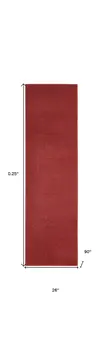 2' X 8' Brick Red Non Skid Indoor Outdoor Runner Rug