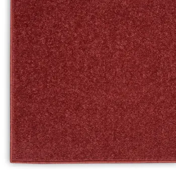 2' X 8' Brick Red Non Skid Indoor Outdoor Runner Rug