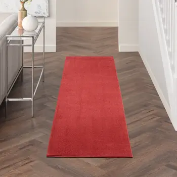 2' X 8' Brick Red Non Skid Indoor Outdoor Runner Rug