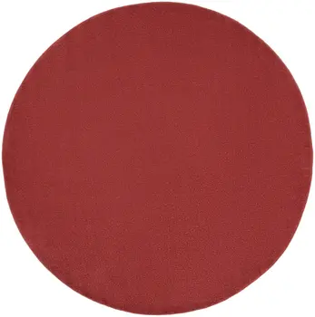 8' X 8' Brick Red Round Indoor Outdoor Area Rug