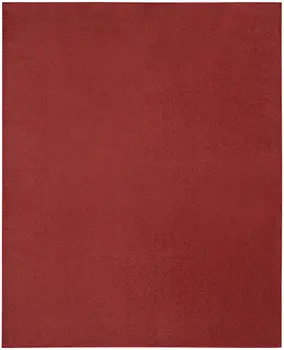 9' X 12' Brick Red Stain Resistant Indoor Outdoor Area Rug