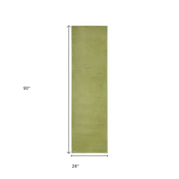 8' Green Indoor Outdoor Runner Rug