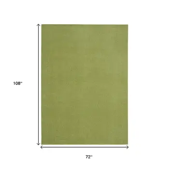 6' X 9' Green Indoor Outdoor Area Rug