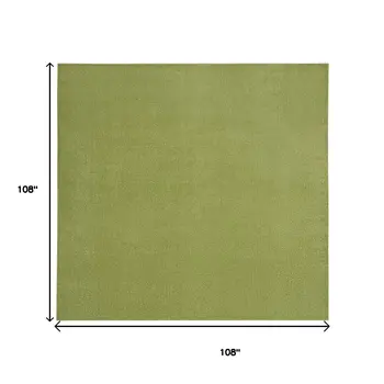 9' Green Square Indoor Outdoor Area Rug
