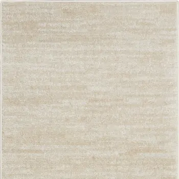 6' Beige And Ivory Indoor Outdoor Runner Rug
