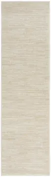 2' X 10' Ivory And Beige Non Skid Indoor Outdoor Runner Rug