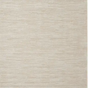 9' Beige And Ivory Square Indoor Outdoor Area Rug