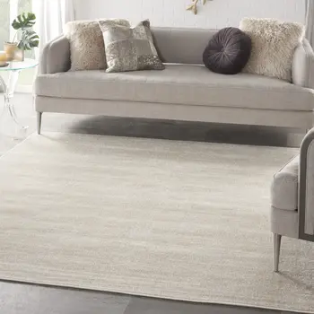 9' Beige And Ivory Square Indoor Outdoor Area Rug