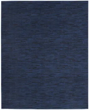 10' X 14' Midnight Blue Stain Resistant Indoor Outdoor Area Rug
