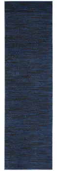 8' Midnight Blue Indoor Outdoor Runner Rug