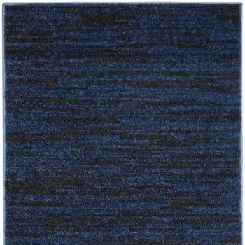 8' Midnight Blue Indoor Outdoor Runner Rug
