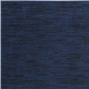 5' X 7' Midnight Blue Stain Resistant Indoor Outdoor Area Rug