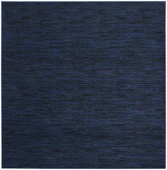 7' Midnight Blue Square Indoor Outdoor Area Rug
