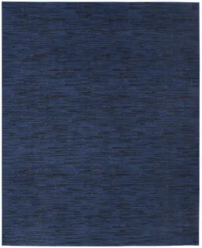 8' X 10' Midnight Blue Stain Resistant Indoor Outdoor Area Rug